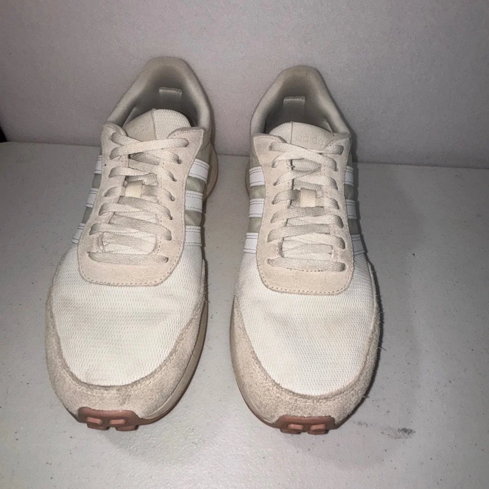 Adidas Retro Running Style‎ Sneakers Cream White Casual Athleisure Men Size
